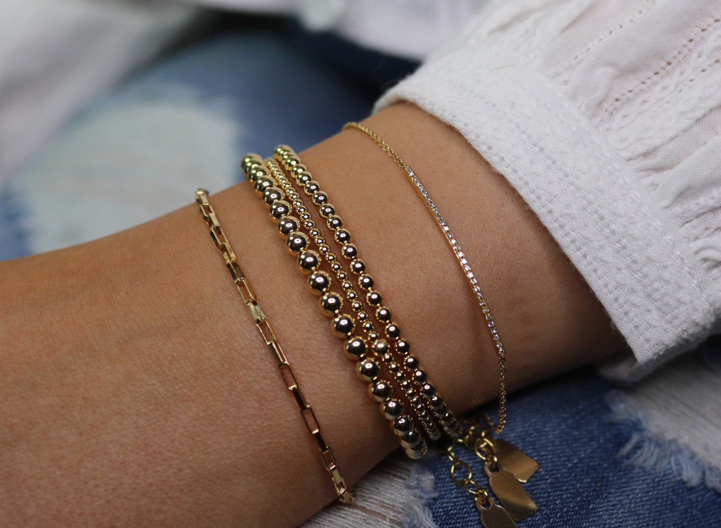 Elongated Box Chain Bracelet | Sleek Modern Chain Bracelet